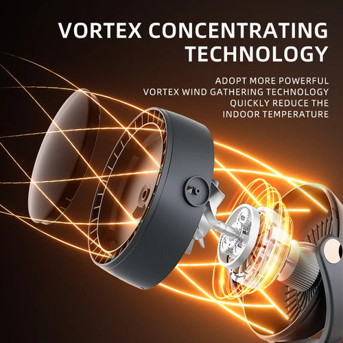 Wireless Air Conditioner Fan 3600mAh Camping Desktop Fan 6 Modes