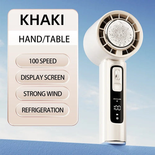 Portable Handheld Turbo Fan 100 Wind Speeds Adjustable Mini Personal