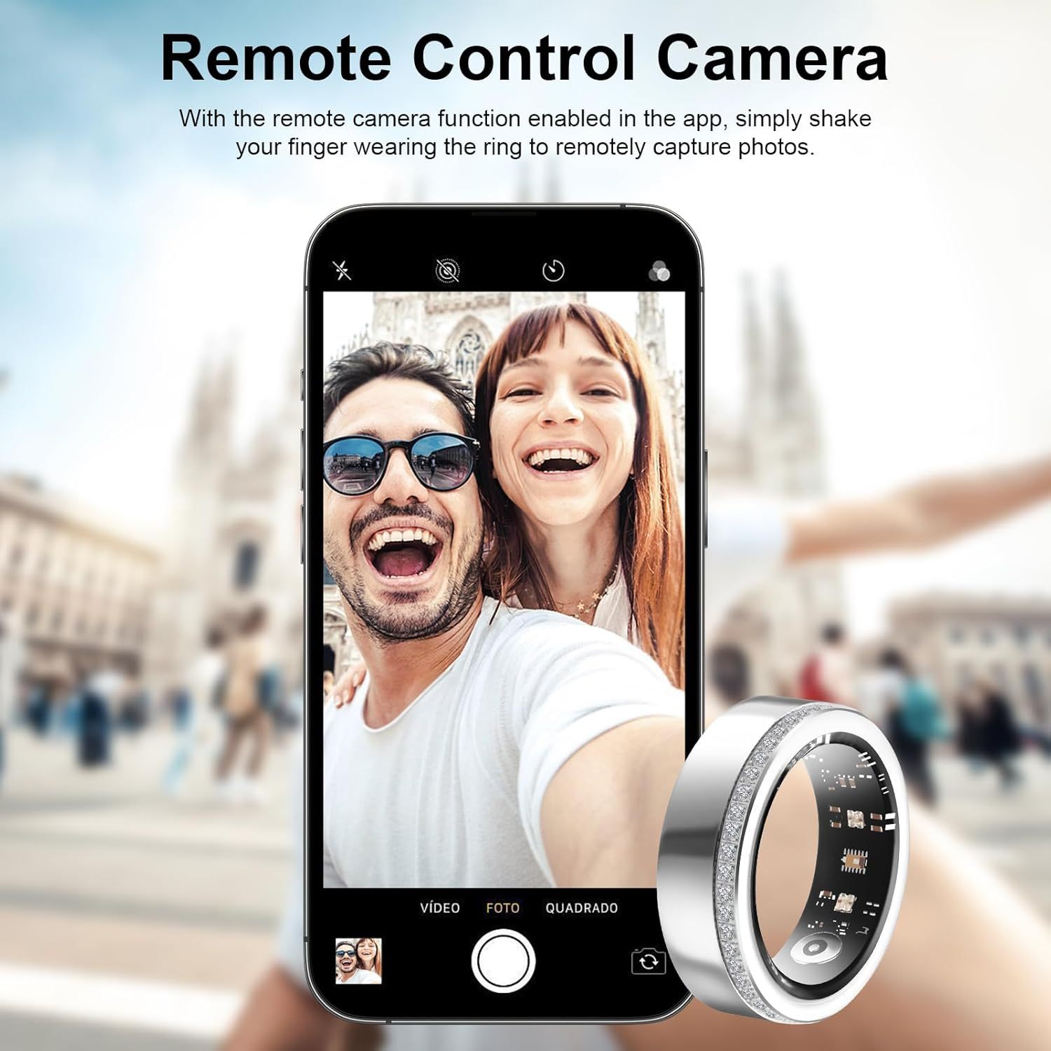 Luxury Smart Ring for Women - Diamond Design Health & Fitness Tracker