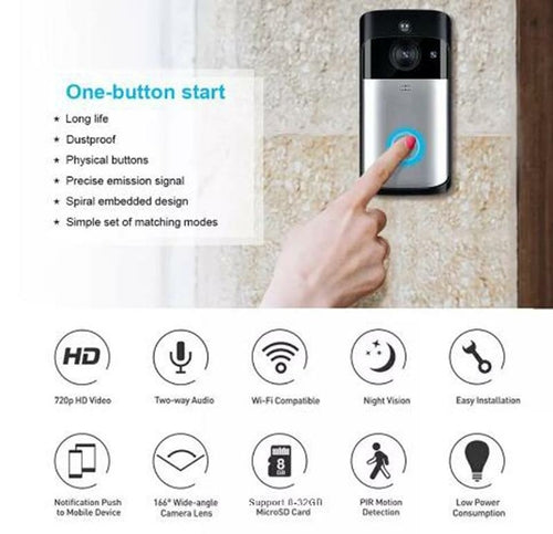 Smart WiFi Security video DoorBell with Visual Recording Low Power